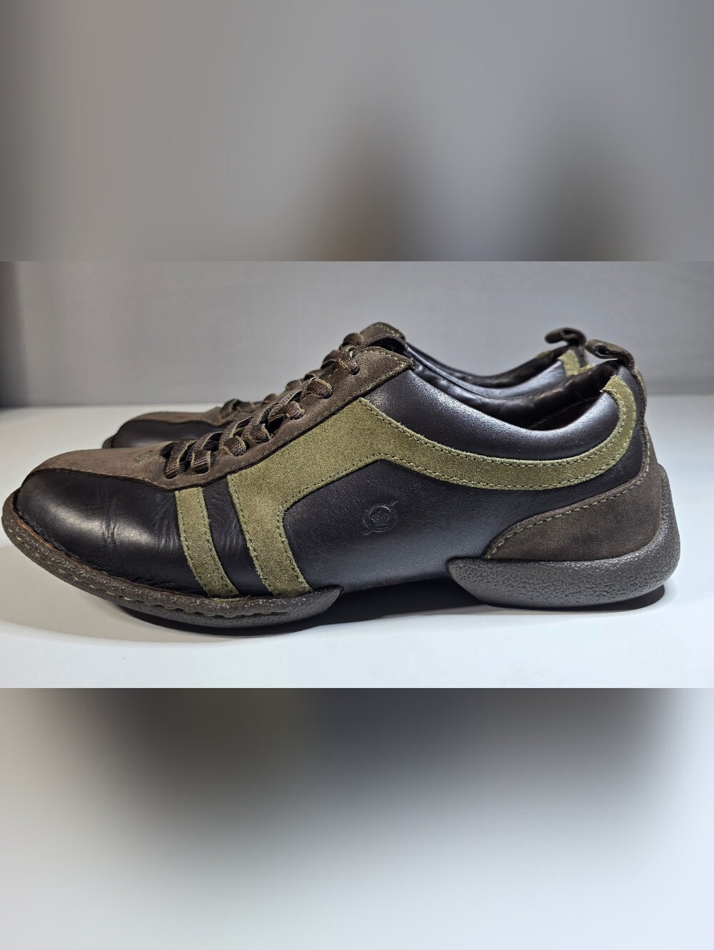 Børn Vintage leather and suede casual Oxfords/Sneakers Men Size 10.5 - Picture 1 of 12